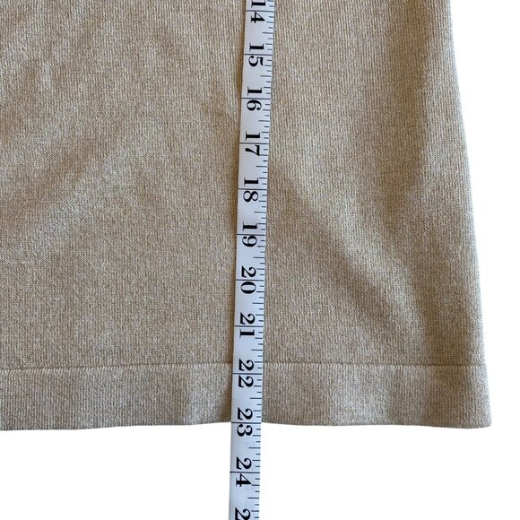 Karl Lagerfeld Gold Metallic Sweater Featuring Scalloped Puff Button Sleeves XS - Picture 10 of 10